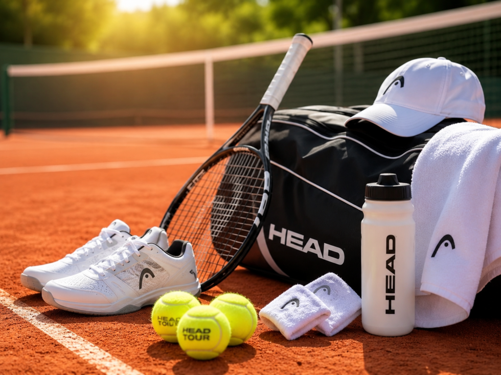Tennis shoese and tennis racket